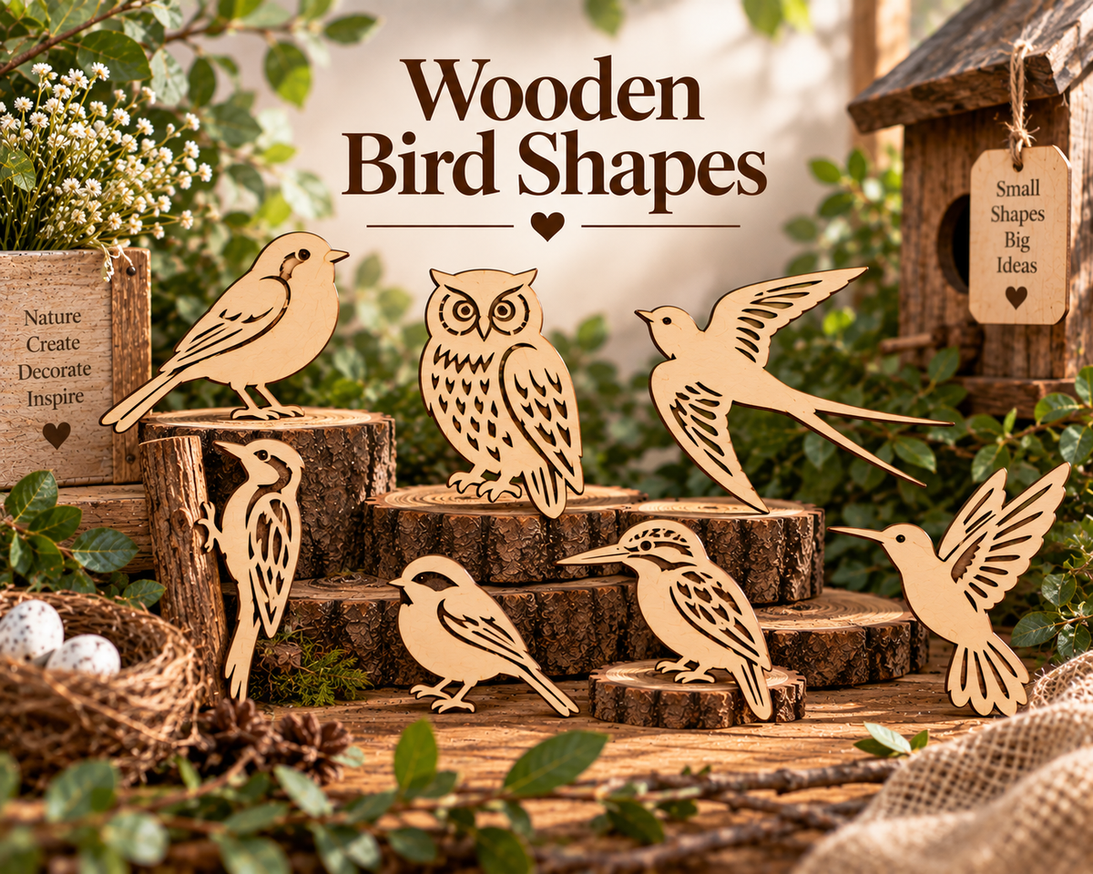 Wooden Bird Shapes
