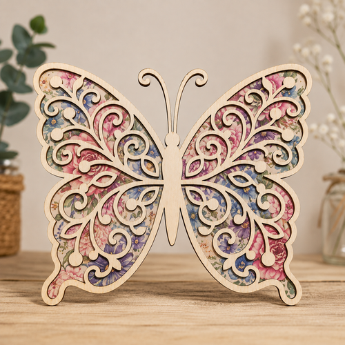 3D Ornate Wooden Butterfly – DIY Craft & Home Decor