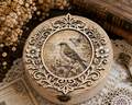 Victorian Floral Oval Wooden Frame