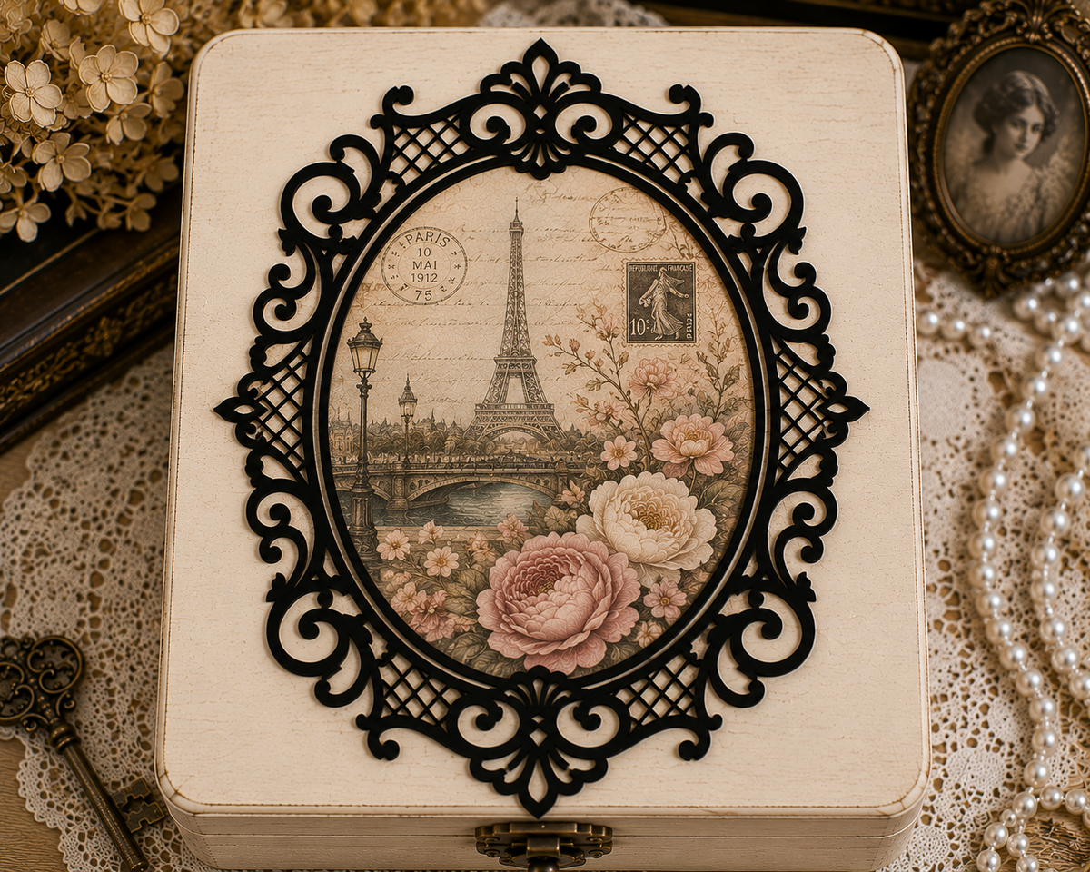 Oval Vintage Decorative Wooden Frame