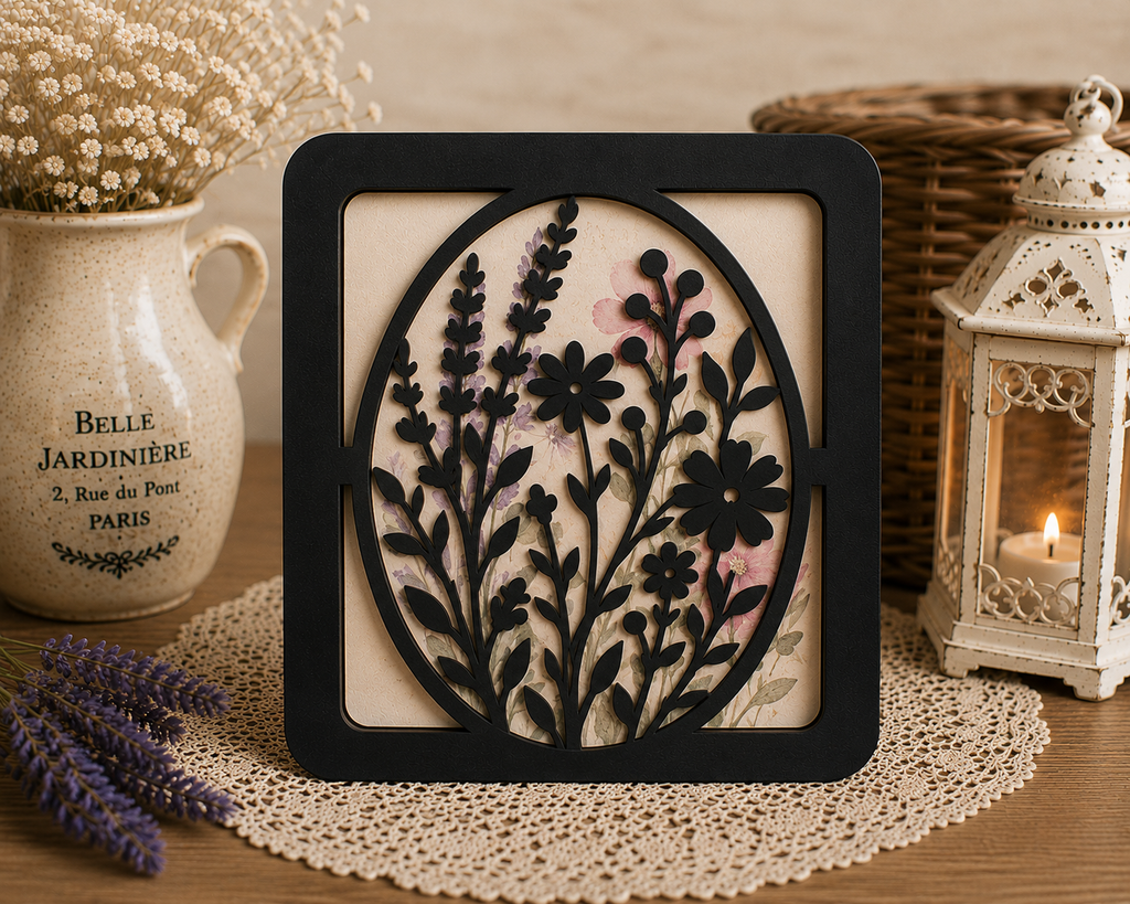 3D Oval Floral Garden - DIY Craft & Home Decor