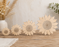 Wooden Sunflower Craft Blanks– Laser Cut Plywood Craft Embellishments | 20–50 mm