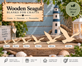 Wooden Flying Seagull Craft Shapes – Laser Cut Plywood Craft Embellishments | 30–150 mm