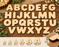 Individual Bold Wooden Uppercase Letters A–Z