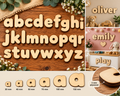 Individual Bold Wooden Lowercase Letters a - z
