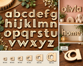 Individual Art Deco Wooden Lowercase Letters a - z