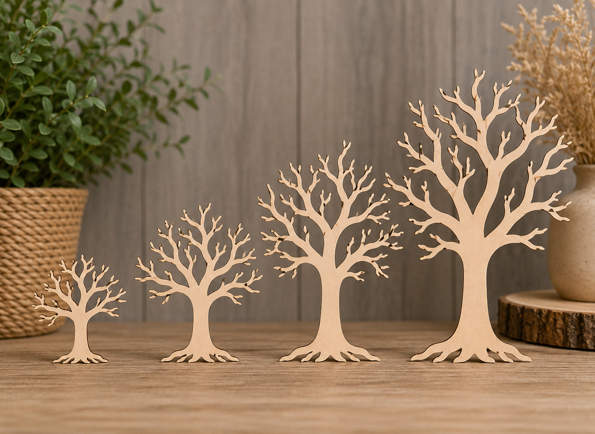 Bare Branch Tree Wooden Craft Shapes - Laser Cut Plywood Craft Embellishments | 50–150 mm