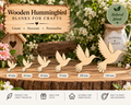 Wooden Hummingbird Craft Shapes– Laser Cut Plywood Craft Embellishments | 30–150 mm