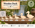 Wooden Duck Craft Shapes– Laser Cut Plywood Craft Embellishments | 30–150 mm