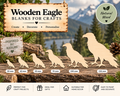 Wooden Eagle Craft Shapes– Laser Cut Plywood Craft Embellishments | 30–150 mm