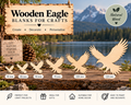 Wooden Flying Eagle Craft Shapes– Laser Cut Plywood Craft Embellishments | 30–150 mm