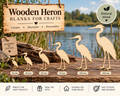 Wooden Heron Craft Shapes– Laser Cut Plywood Craft Embellishments | 30–150 mm
