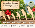 Wooden Parrot Craft Shapes– Laser Cut Plywood Craft Embellishments | 30–150 mm