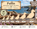 Wooden Puffin Craft Shapes – Laser Cut Plywood Craft Embellishments | 30–150 mm