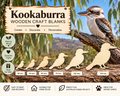 Wooden Kookaburra Craft Shapes – Laser Cut Plywood Craft Embellishments | 30–150 mm