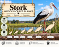Wooden Stork Craft Shapes– Laser Cut Plywood Craft Embellishments | 30–150 mm