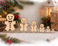 Wooden Gingerbread Man Craft Shape– Laser Cut Plywood Craft Embellishments | 30–150 mm