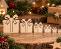 Wooden Christmas Present– Laser Cut Plywood Craft Embellishments | 30–150 mm