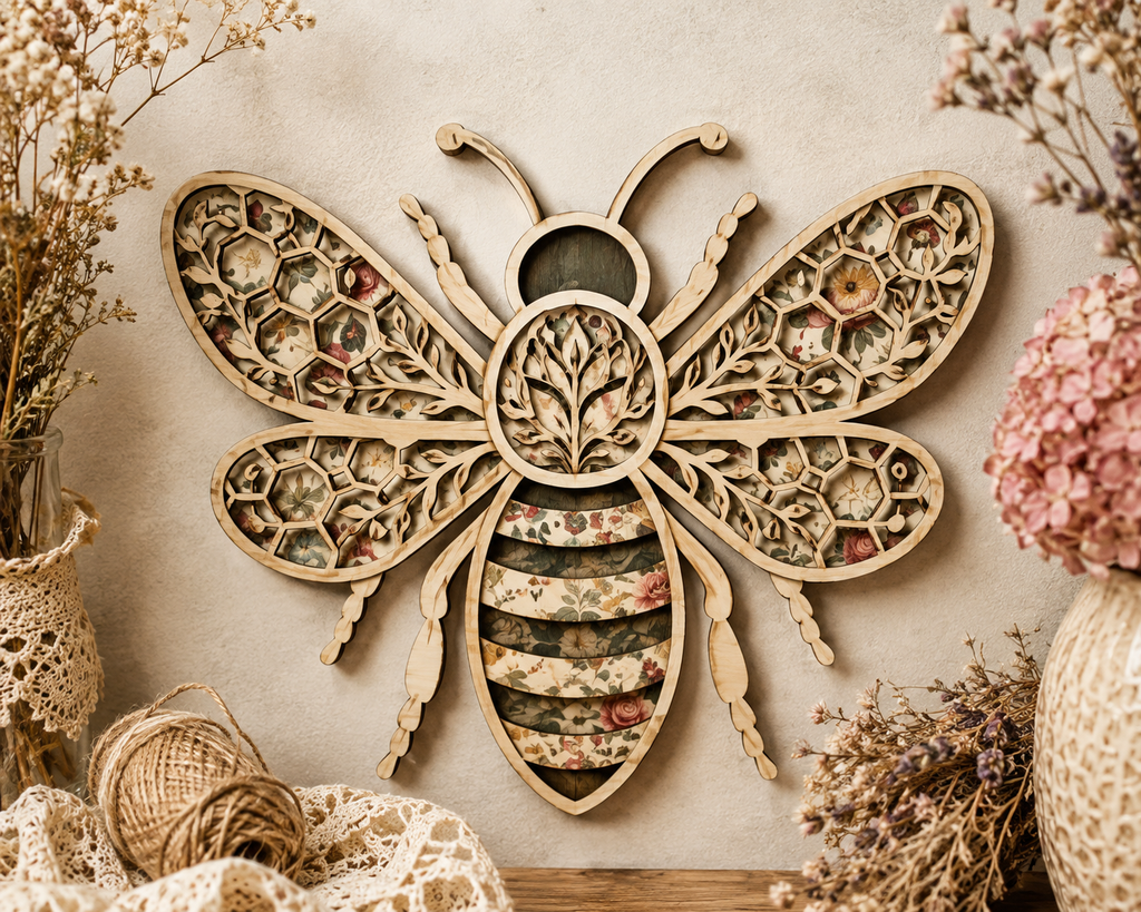 3D Wooden Bee - DIY Craft & Decor