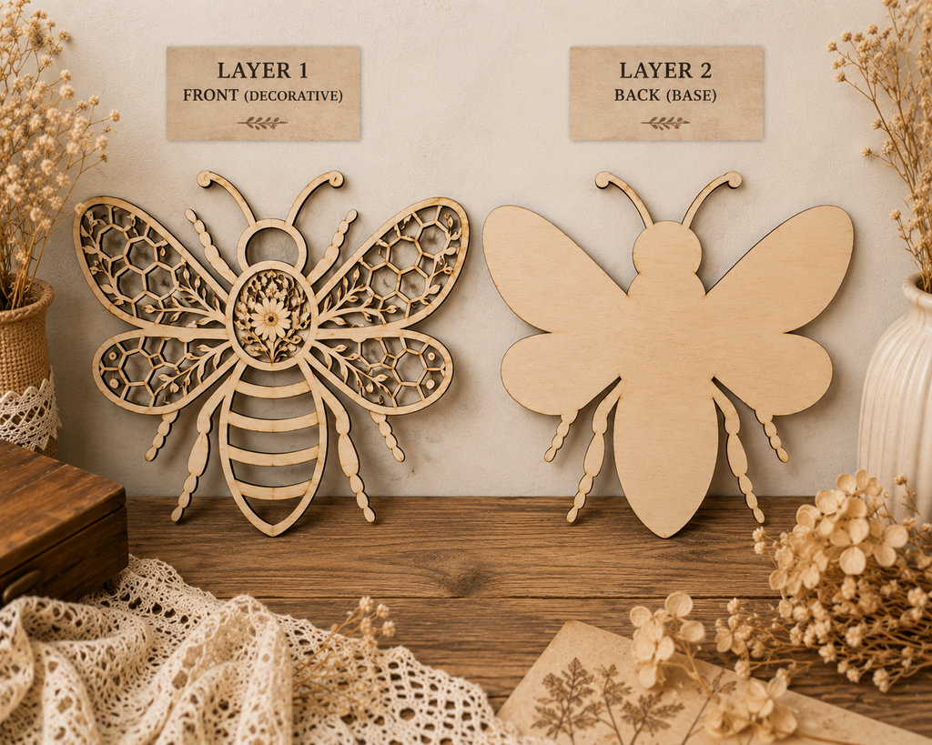 3D Wooden Bee - DIY Craft & Decor