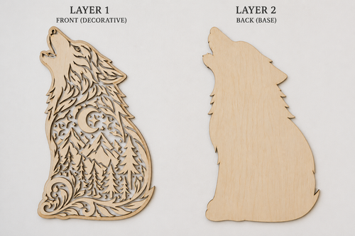 3D Wooden Wolf – DIY Craft & Home Decor