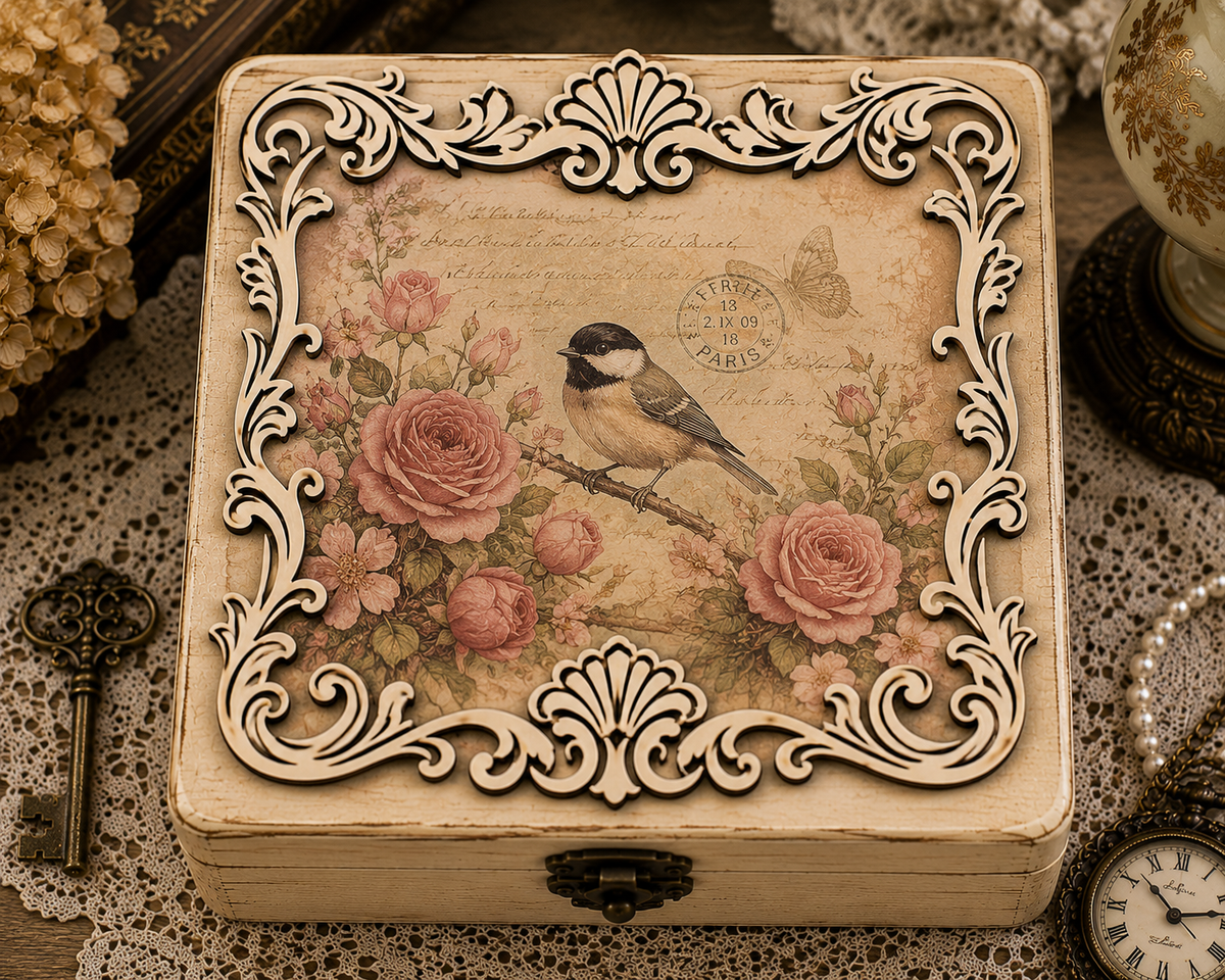 Ornate Vintage Scroll Decorative Wooden Frame