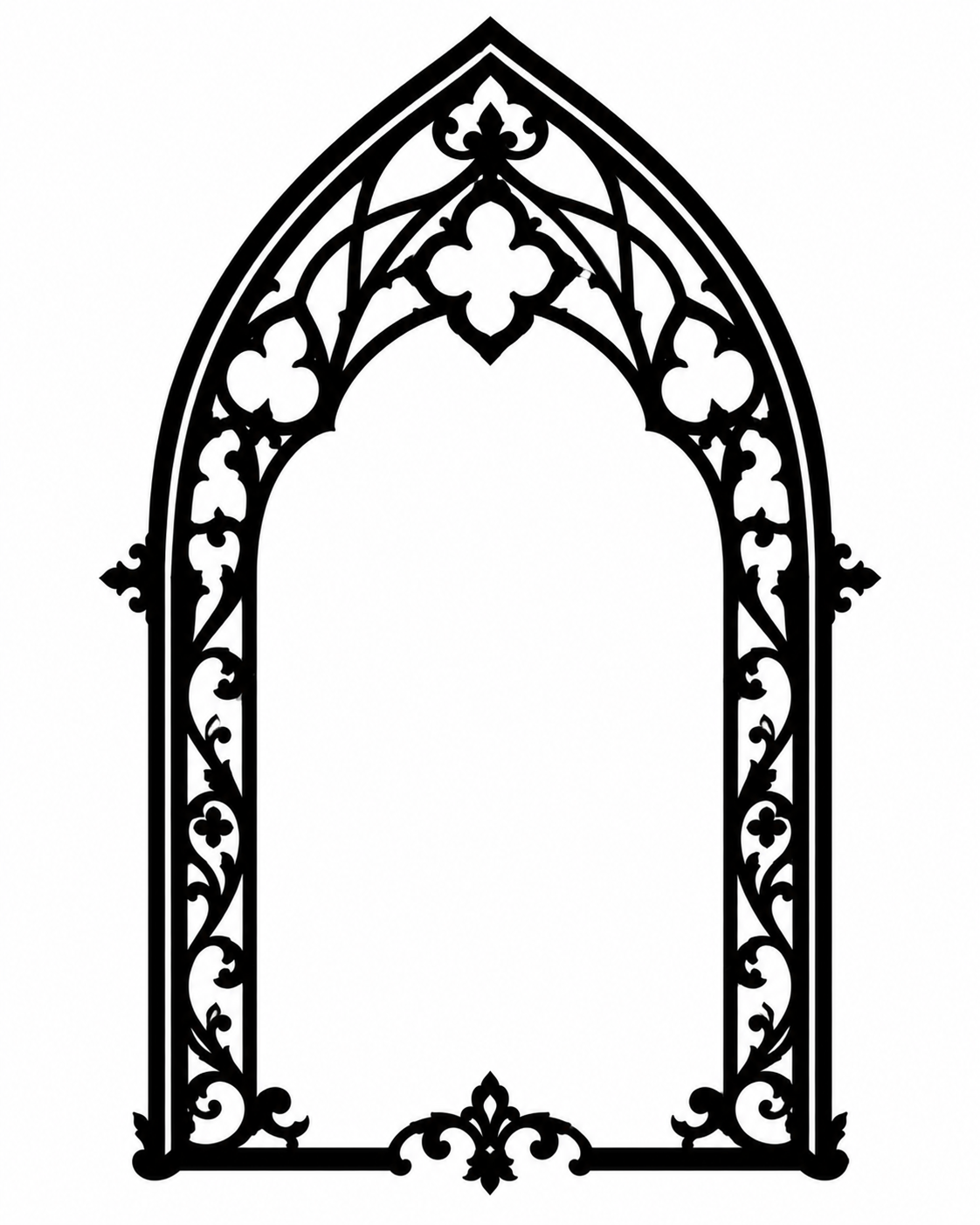 Gothic Window Decorative Wooden Frame