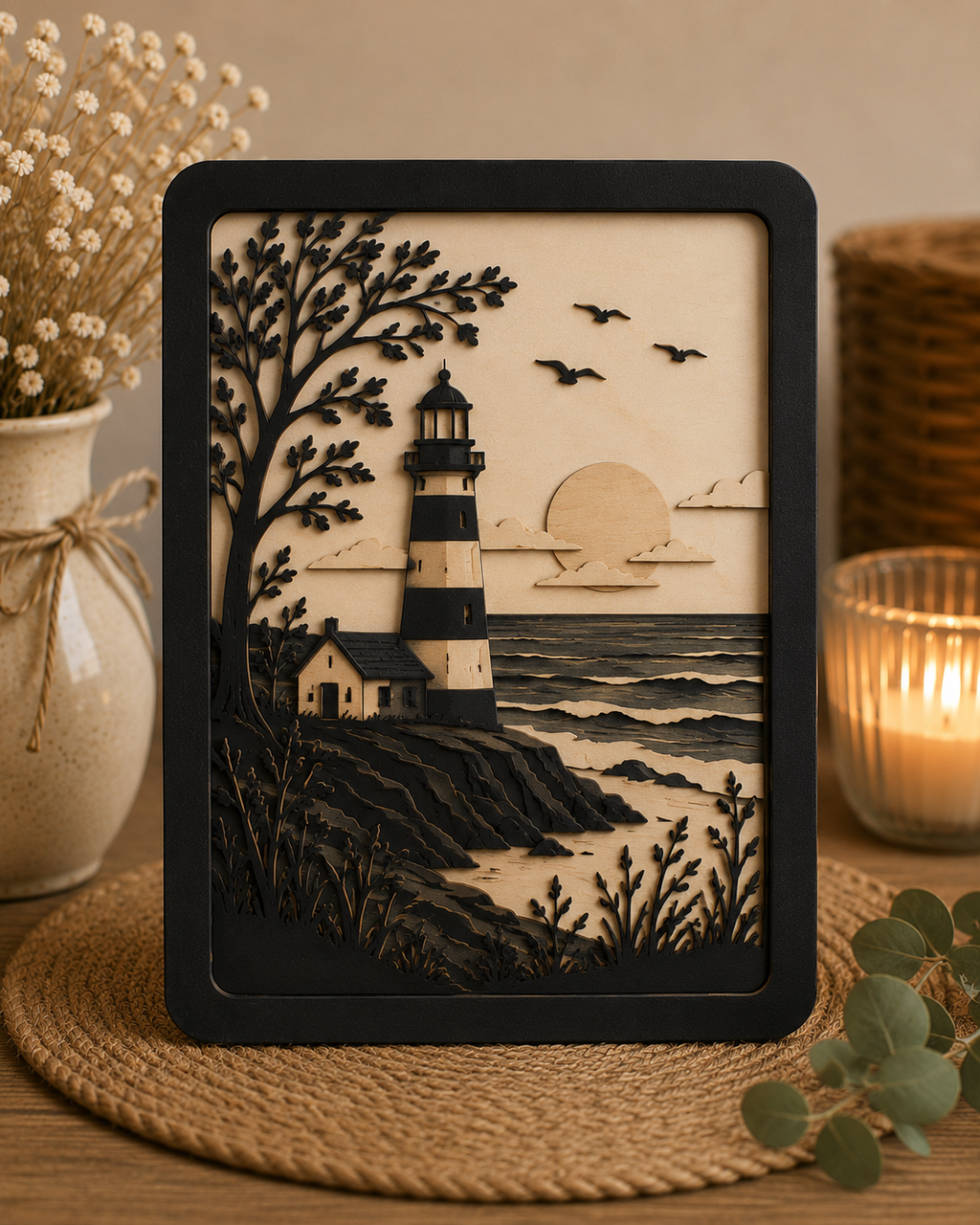 Simple Rectangle Wooden Frame – Unfinished Laser Cut Plywood Craft Frame