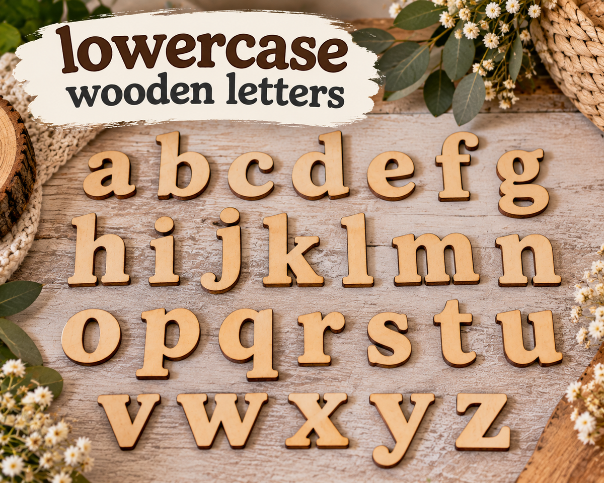 Individual Wooden Lowercase Letters a - z