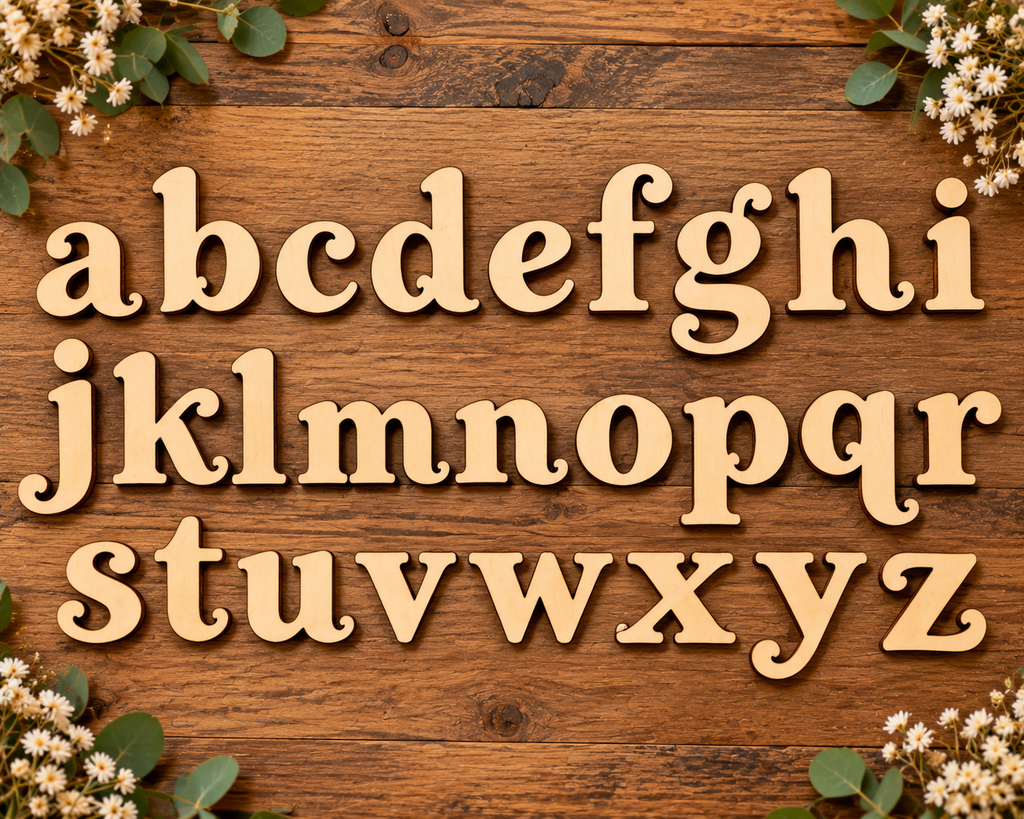 Individual Decorative Wooden Lowercase Letters a - z