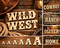 Individual Western Wooden Uppercase Letters A–Z