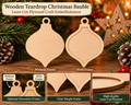 Wooden Onion Christmas Bauble – Optional Decorative Frame