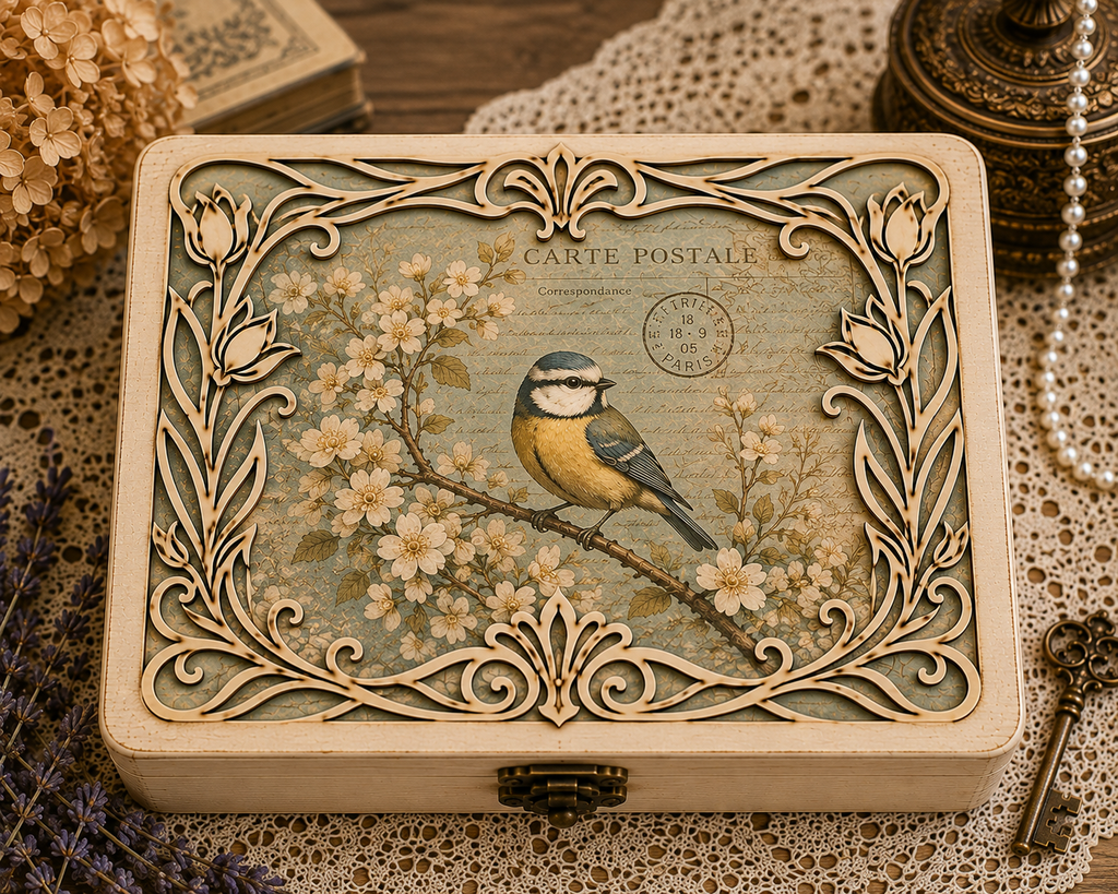 Art Nouveau Decorative Wooden Frame