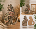 3D Wooden Cat – DIY Craft & Home Decor